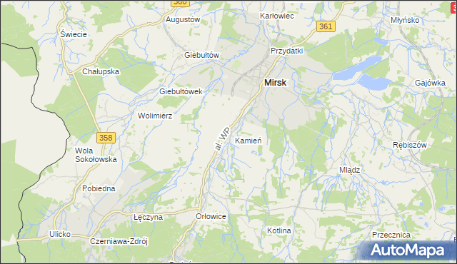 mapa Mroczkowice gmina Mirsk, Mroczkowice gmina Mirsk na mapie Targeo