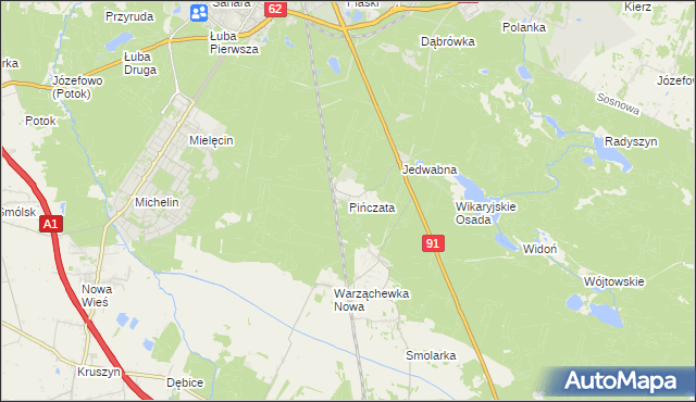 mapa Pińczata, Pińczata na mapie Targeo