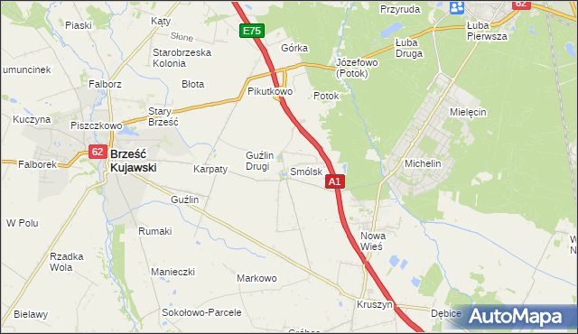 mapa Smólsk, Smólsk na mapie Targeo