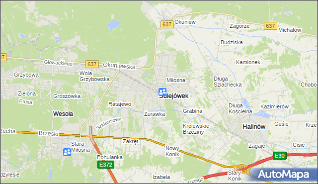 mapa Sulejówek, Sulejówek na mapie Targeo