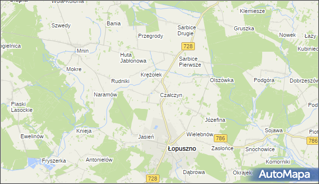 mapa Czałczyn, Czałczyn na mapie Targeo