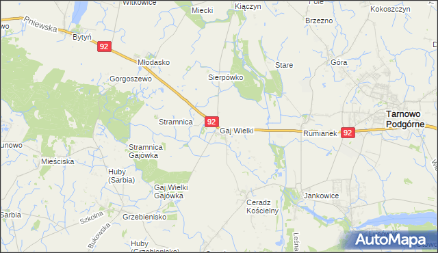 mapa Gaj Wielki, Gaj Wielki na mapie Targeo
