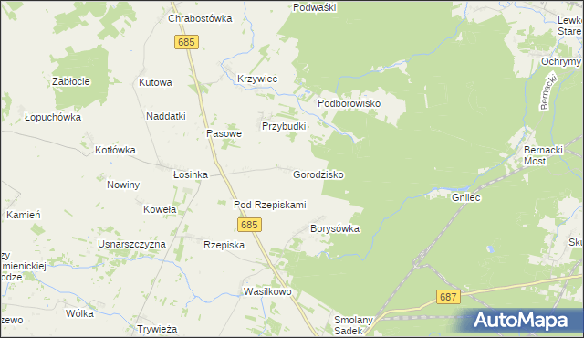 mapa Gorodzisko, Gorodzisko na mapie Targeo