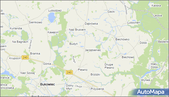 mapa Jarzębieniec, Jarzębieniec na mapie Targeo