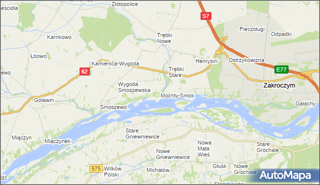 mapa Mochty-Smok, Mochty-Smok na mapie Targeo