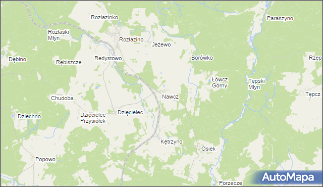 mapa Nawcz, Nawcz na mapie Targeo