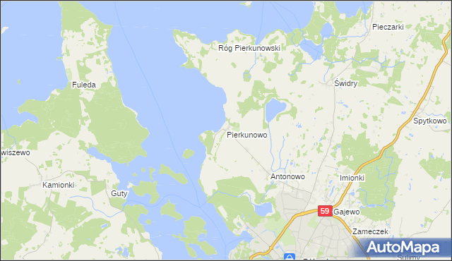 mapa Pierkunowo, Pierkunowo na mapie Targeo