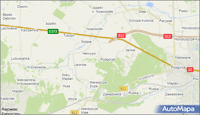 mapa Podgórze gmina Chełm, Podgórze gmina Chełm na mapie Targeo