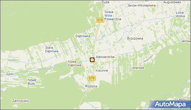 mapa Aleksandrów gmina Czosnów, Aleksandrów gmina Czosnów na mapie Targeo