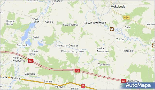 mapa Aleksandrówka gmina Grębków, Aleksandrówka gmina Grębków na mapie Targeo