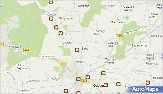 mapa Baby gmina Odolanów, Baby gmina Odolanów na mapie Targeo