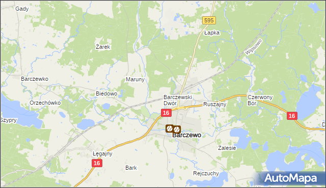 mapa Barczewski Dwór, Barczewski Dwór na mapie Targeo