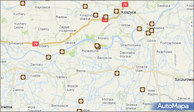 mapa Barczków, Barczków na mapie Targeo