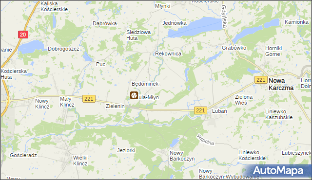 mapa Będomin, Będomin na mapie Targeo