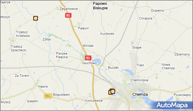 mapa Bielczyny, Bielczyny na mapie Targeo