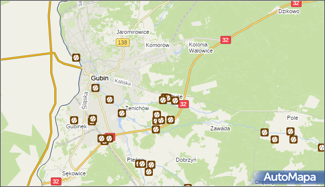 mapa Bieżyce, Bieżyce na mapie Targeo