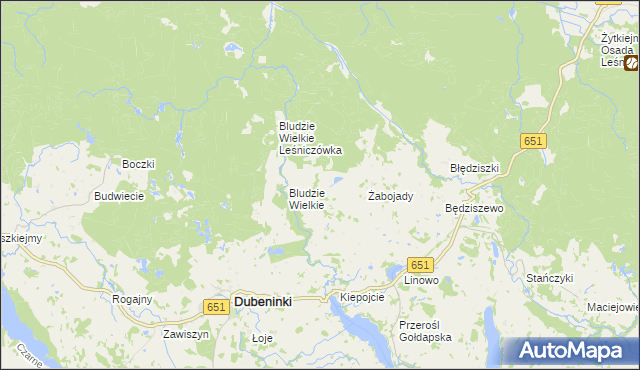 mapa Bludzie Małe, Bludzie Małe na mapie Targeo