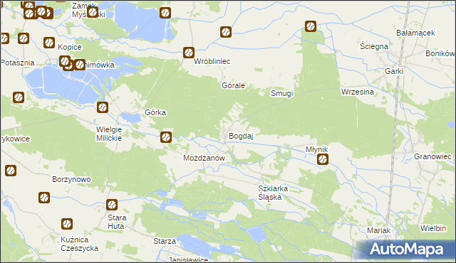 mapa Bogdaj, Bogdaj na mapie Targeo