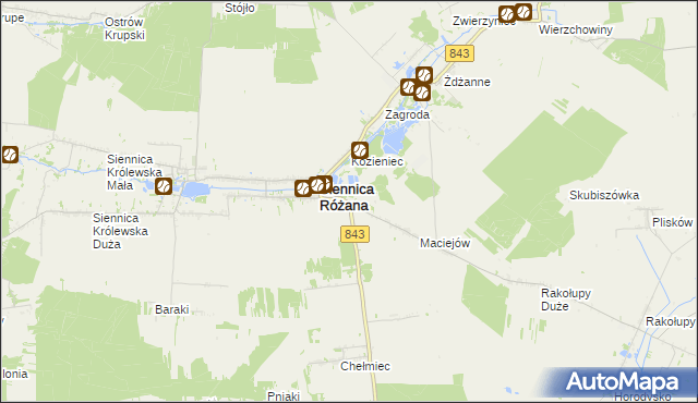 mapa Boruń, Boruń na mapie Targeo