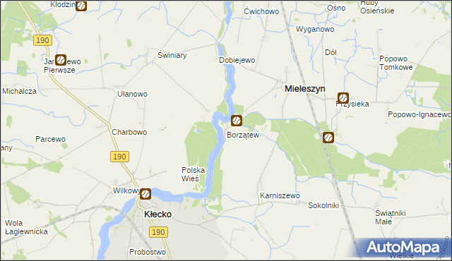 mapa Borzątew, Borzątew na mapie Targeo