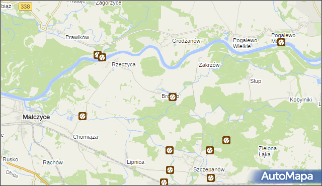 mapa Brodno, Brodno na mapie Targeo