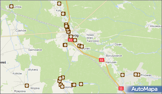 mapa Brynek, Brynek na mapie Targeo