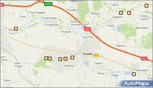 mapa Brzozowa Gać, Brzozowa Gać na mapie Targeo