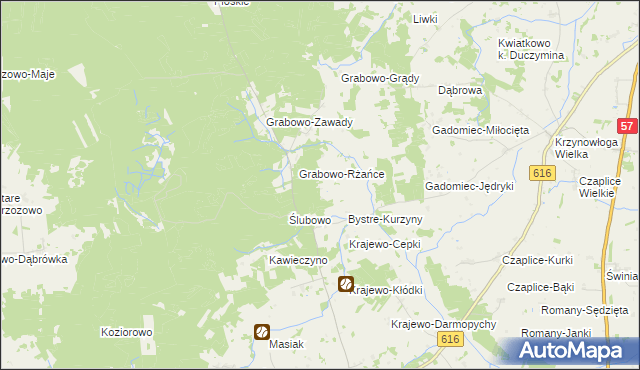 mapa Bystre-Chrzany, Bystre-Chrzany na mapie Targeo