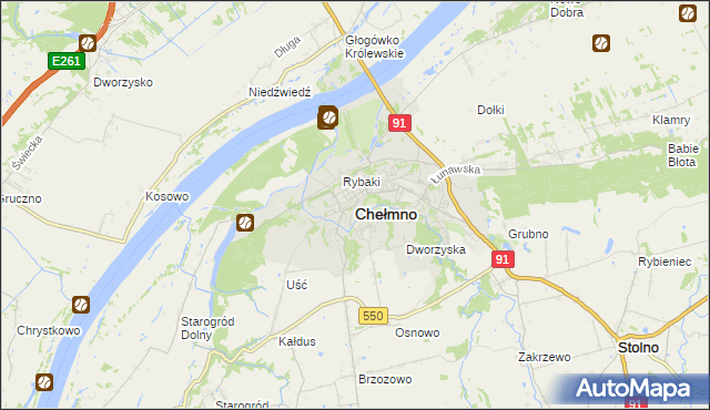 mapa Chełmno, Chełmno na mapie Targeo