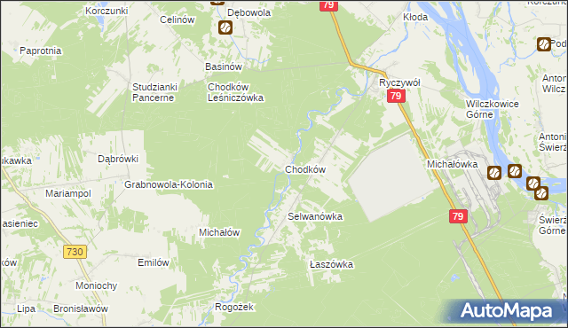 mapa Chodków, Chodków na mapie Targeo