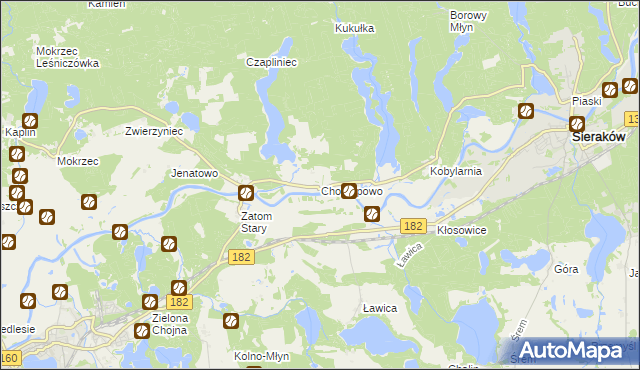 mapa Chorzępowo, Chorzępowo na mapie Targeo