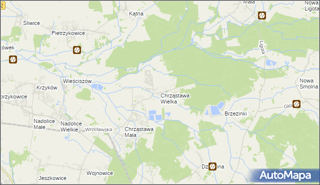 mapa Chrząstawa Wielka, Chrząstawa Wielka na mapie Targeo