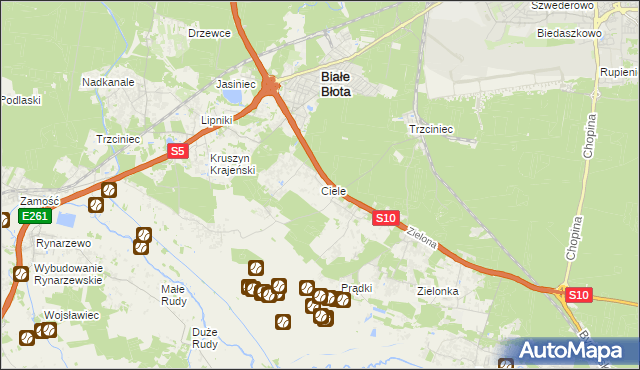 mapa Ciele, Ciele na mapie Targeo