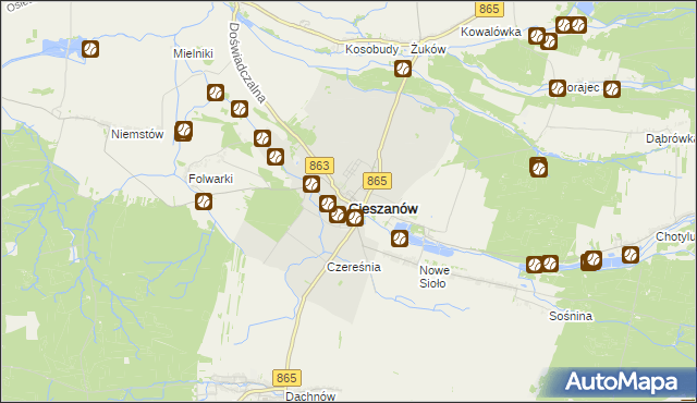 mapa Cieszanów, Cieszanów na mapie Targeo