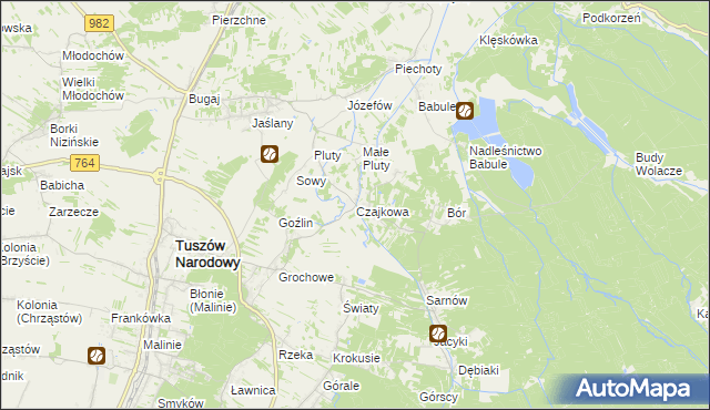 mapa Czajkowa, Czajkowa na mapie Targeo