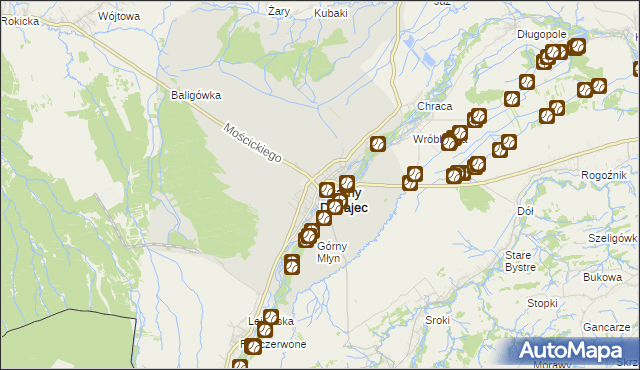 mapa Czarny Dunajec, Czarny Dunajec na mapie Targeo