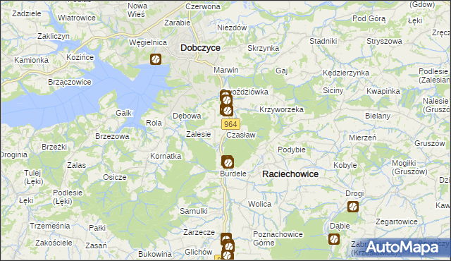 mapa Czasław gmina Raciechowice, Czasław gmina Raciechowice na mapie Targeo