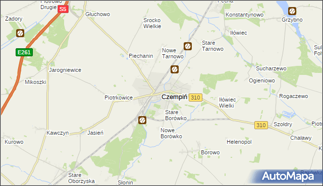 mapa Czempiń, Czempiń na mapie Targeo