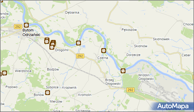 mapa Czerna gmina Żukowice, Czerna gmina Żukowice na mapie Targeo