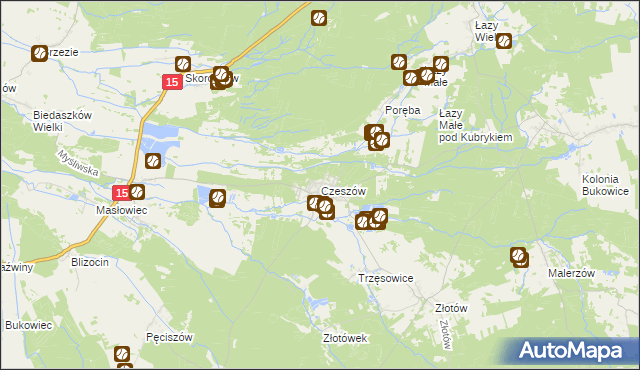 mapa Czeszów, Czeszów na mapie Targeo