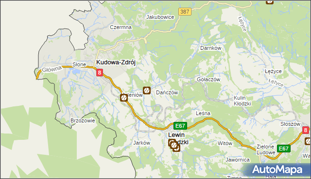 mapa Dańczów, Dańczów na mapie Targeo