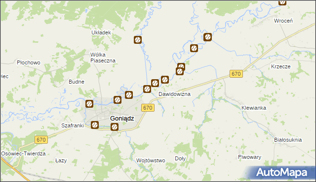 mapa Dawidowizna, Dawidowizna na mapie Targeo