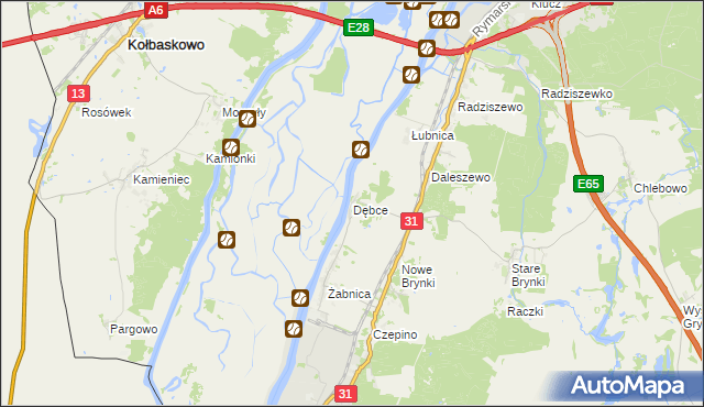 mapa Dębce, Dębce na mapie Targeo