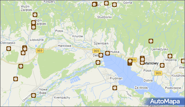 mapa Dębno gmina Nowy Targ, Dębno gmina Nowy Targ na mapie Targeo