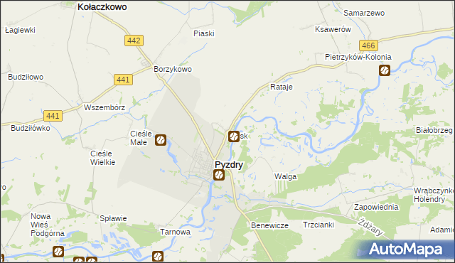 mapa Dłusk, Dłusk na mapie Targeo