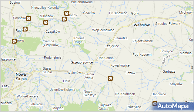 mapa Dobruchna, Dobruchna na mapie Targeo