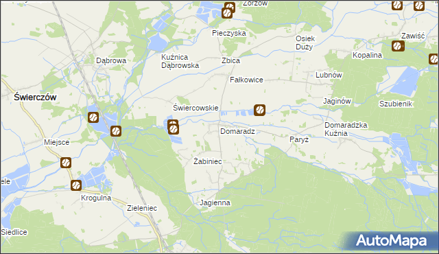 mapa Domaradz gmina Pokój, Domaradz gmina Pokój na mapie Targeo