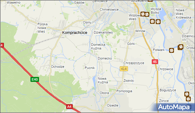 mapa Domecko, Domecko na mapie Targeo
