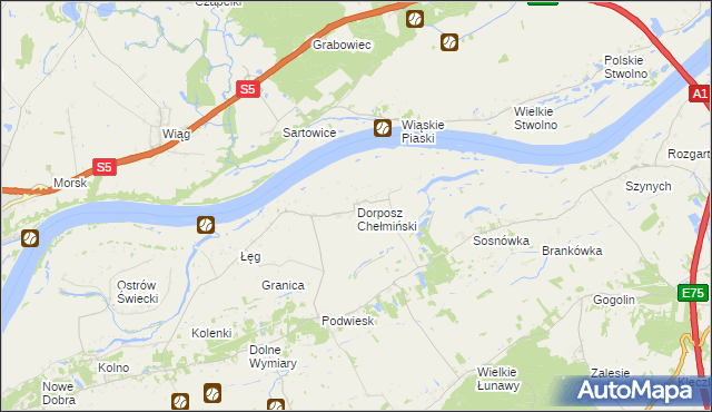 mapa Dorposz Chełmiński, Dorposz Chełmiński na mapie Targeo