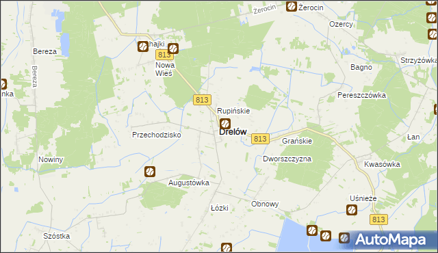 mapa Drelów, Drelów na mapie Targeo